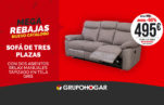 Sofá relax tres plazas